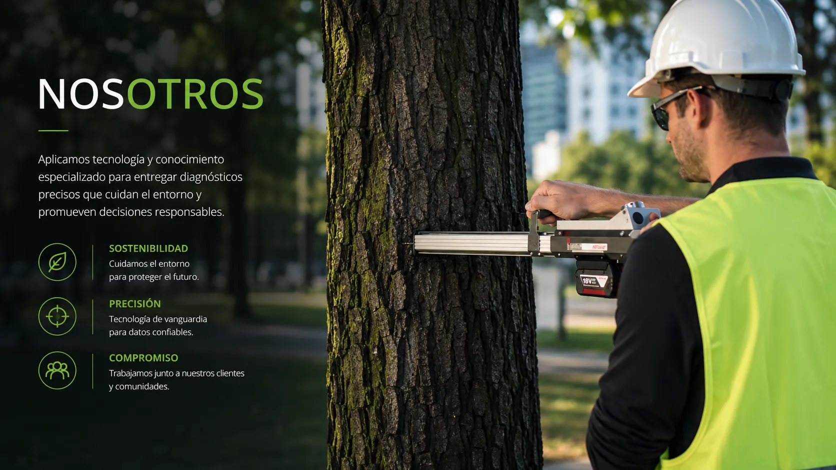Equipo técnico ArbolCheck en terreno